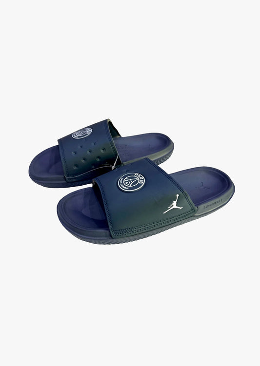 JORDN Imported Premium High Sole Slider in Blue