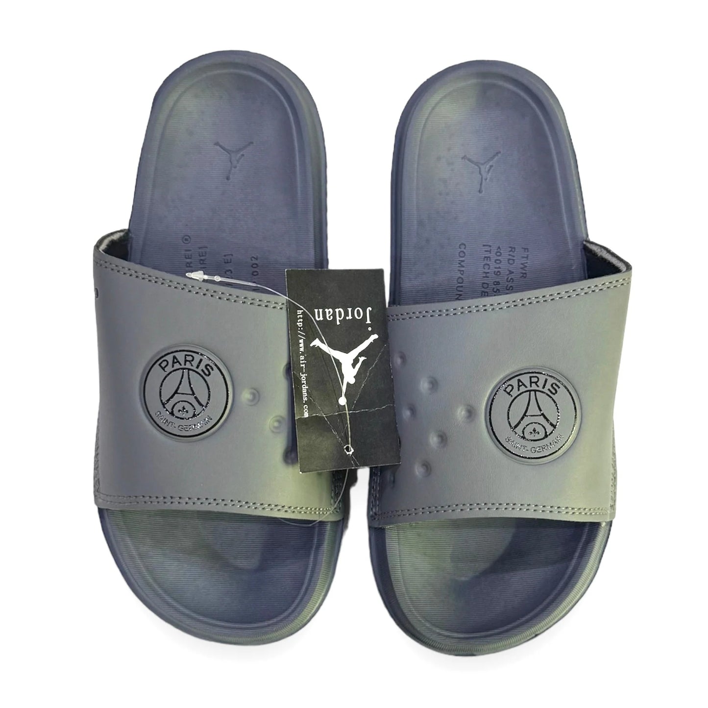 JORDN Imported Premium High Sole Slider in Grey