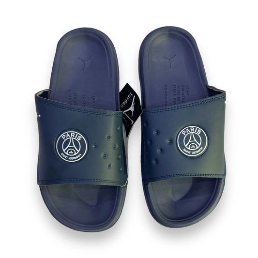 JORDN Imported Premium High Sole Slider in Blue