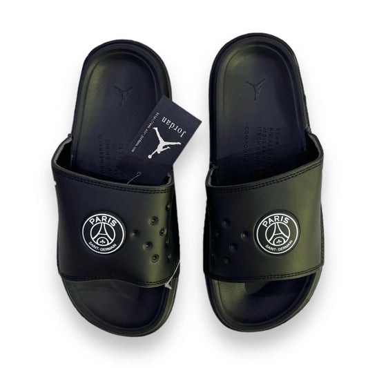 JORDN Imported Premium High Sole Slider Special Edition in Black