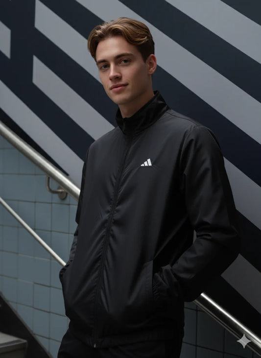 Adi Wind Breaker Jacket - BLACK