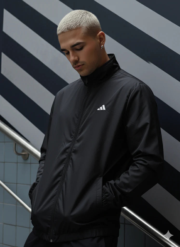 Adi Wind Breaker Jacket - BLACK